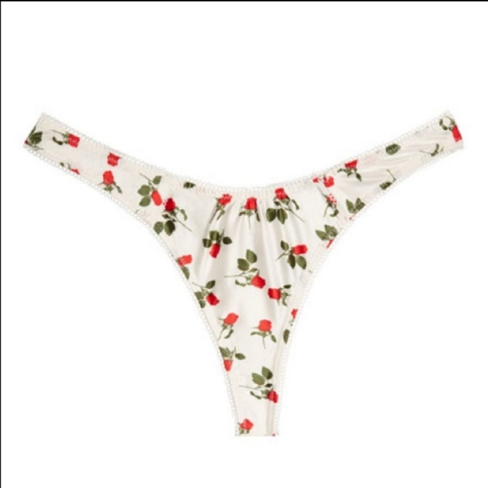 NWT FOR LOVE & LEMONS Love Song Roses Bra & Thong SET - Picture 11 of 11